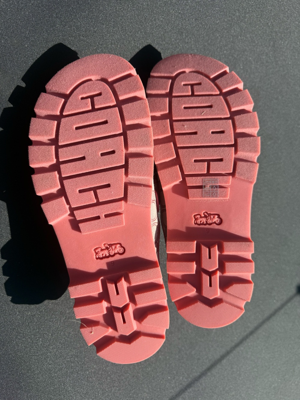Coach Two Band Pink Signature Jacq Women's Sport Slide Sandals - Picture 3 of 4